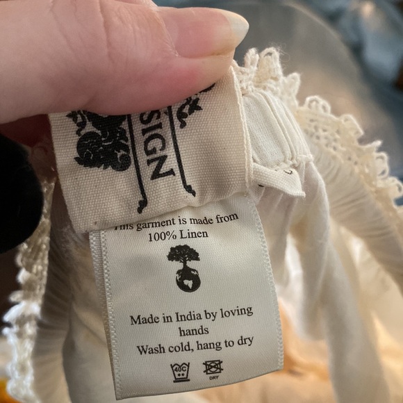 Timjan Design pirate/prairiecore linen top. Size S/XS - Picture 7 of 10